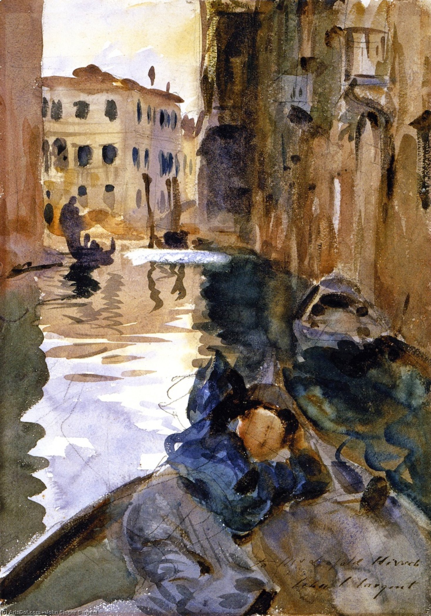 Wikioo.org - The Encyclopedia of Fine Arts - Painting, Artwork by John Singer Sargent - Gondolier Resting