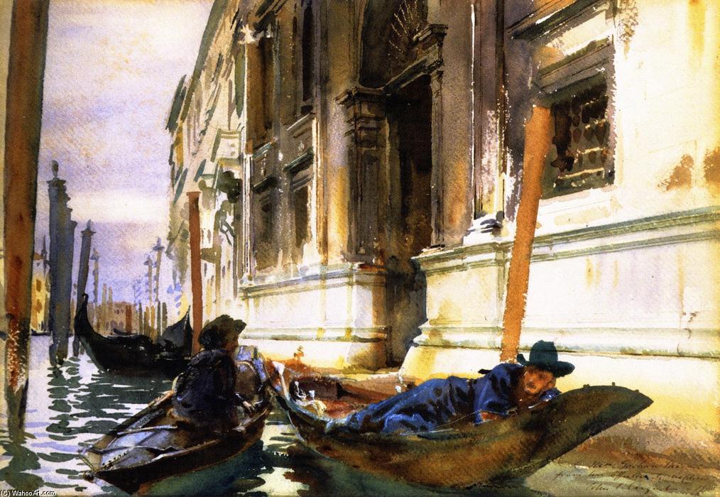 Wikioo.org - The Encyclopedia of Fine Arts - Painting, Artwork by John Singer Sargent - Gondolier's Siesta
