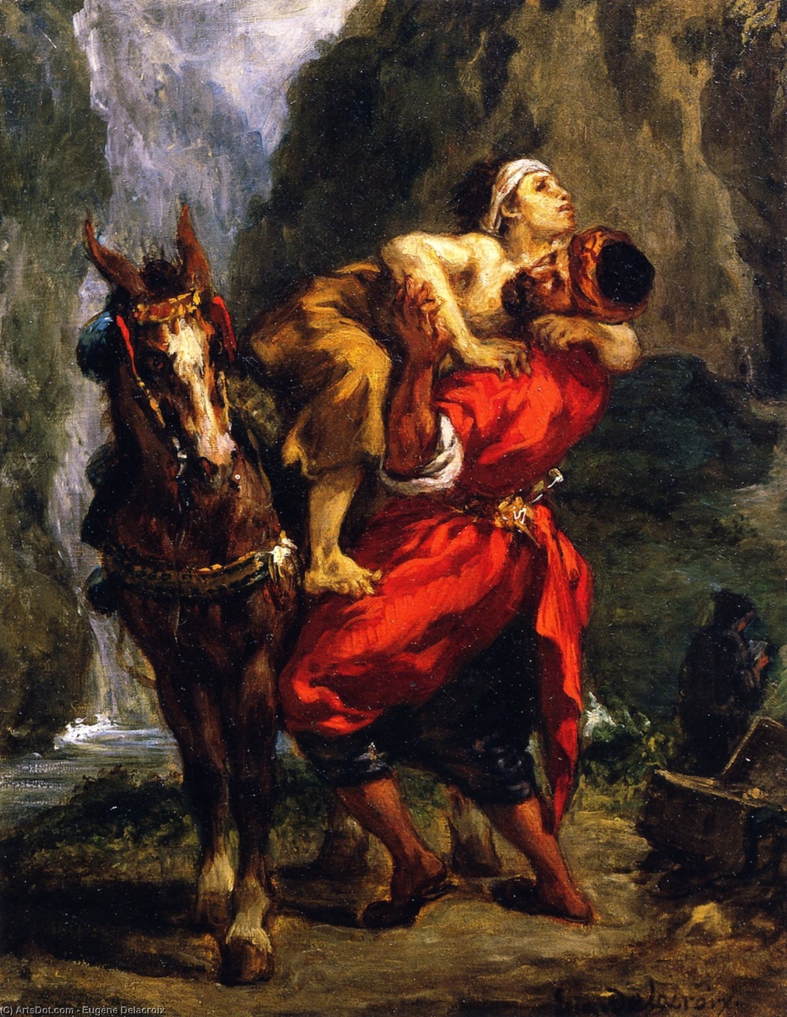 Wikioo.org - สารานุกรมวิจิตรศิลป์ - จิตรกรรม Eugène Delacroix - The Good Samaritan
