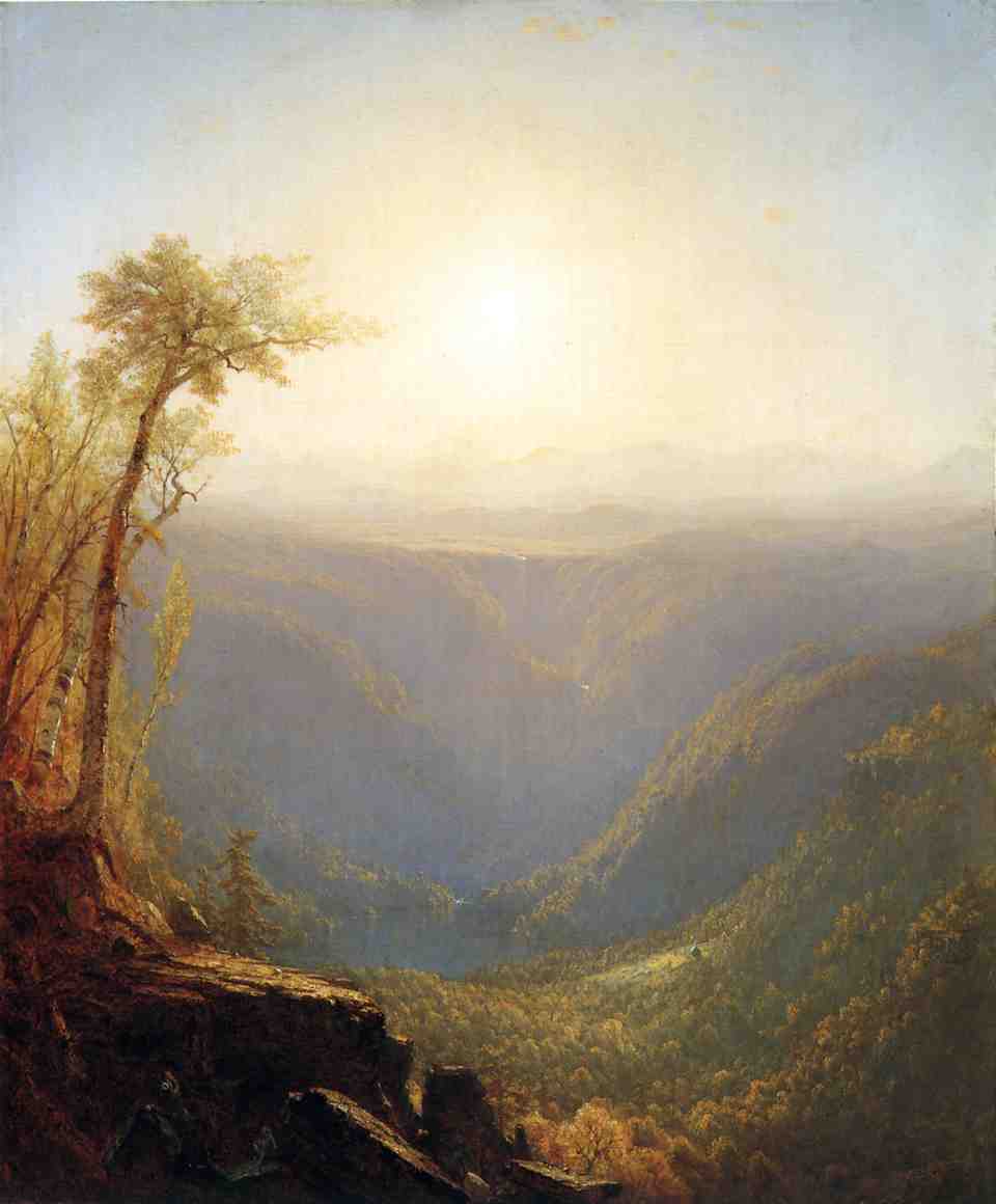 WikiOO.org - אנציקלופדיה לאמנויות יפות - ציור, יצירות אמנות Sanford Robinson Gifford - A Gorge in the Mountains (also known as Kauterskill Clove)