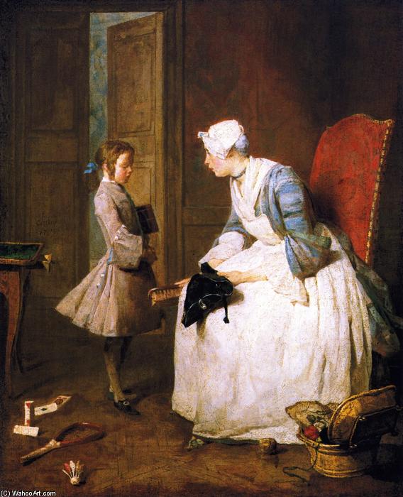 WikiOO.org - دایره المعارف هنرهای زیبا - نقاشی، آثار هنری Jean-Baptiste Simeon Chardin - The Governess