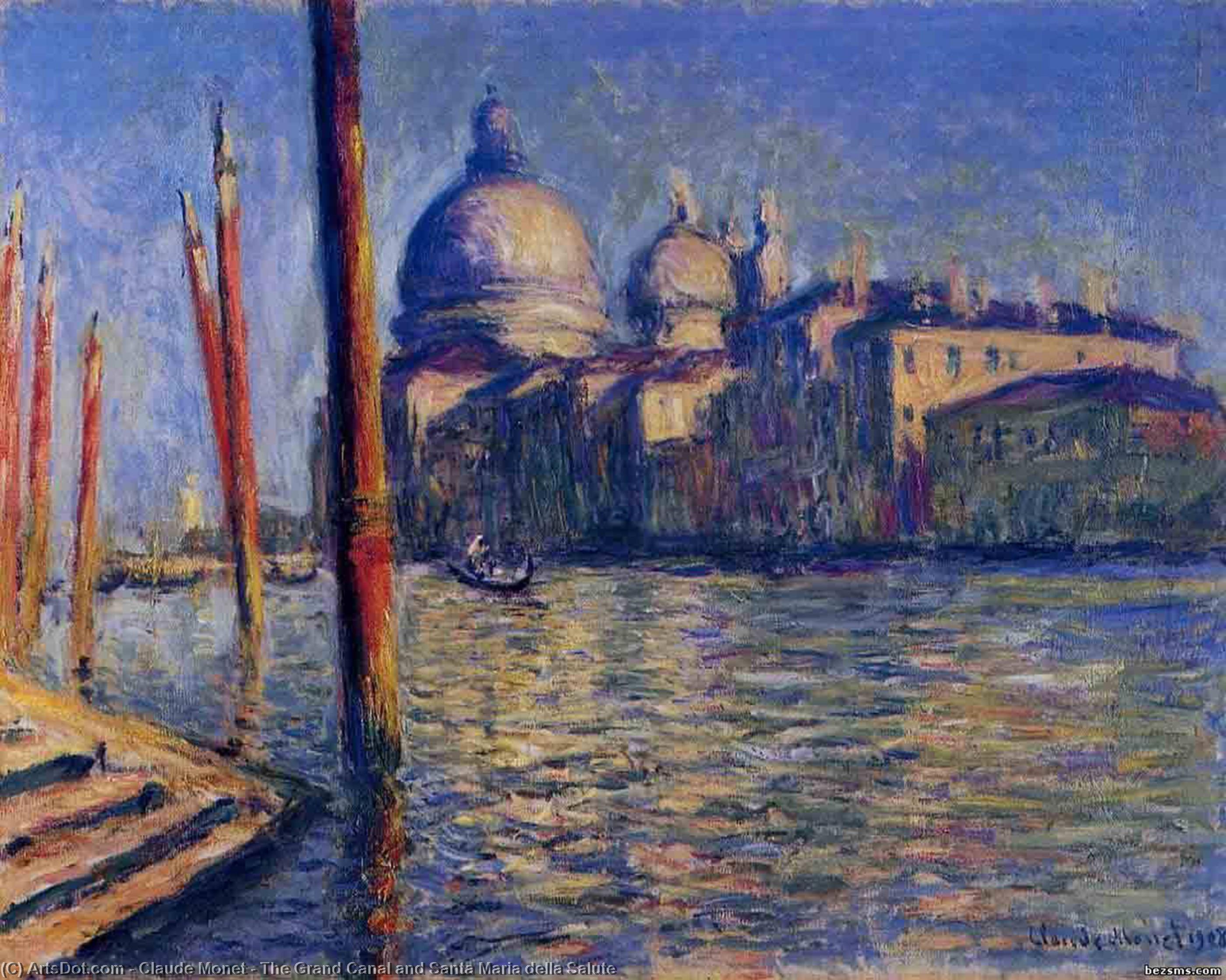 Wikioo.org - The Encyclopedia of Fine Arts - Painting, Artwork by Claude Monet - The Grand Canal and Santa Maria della Salute