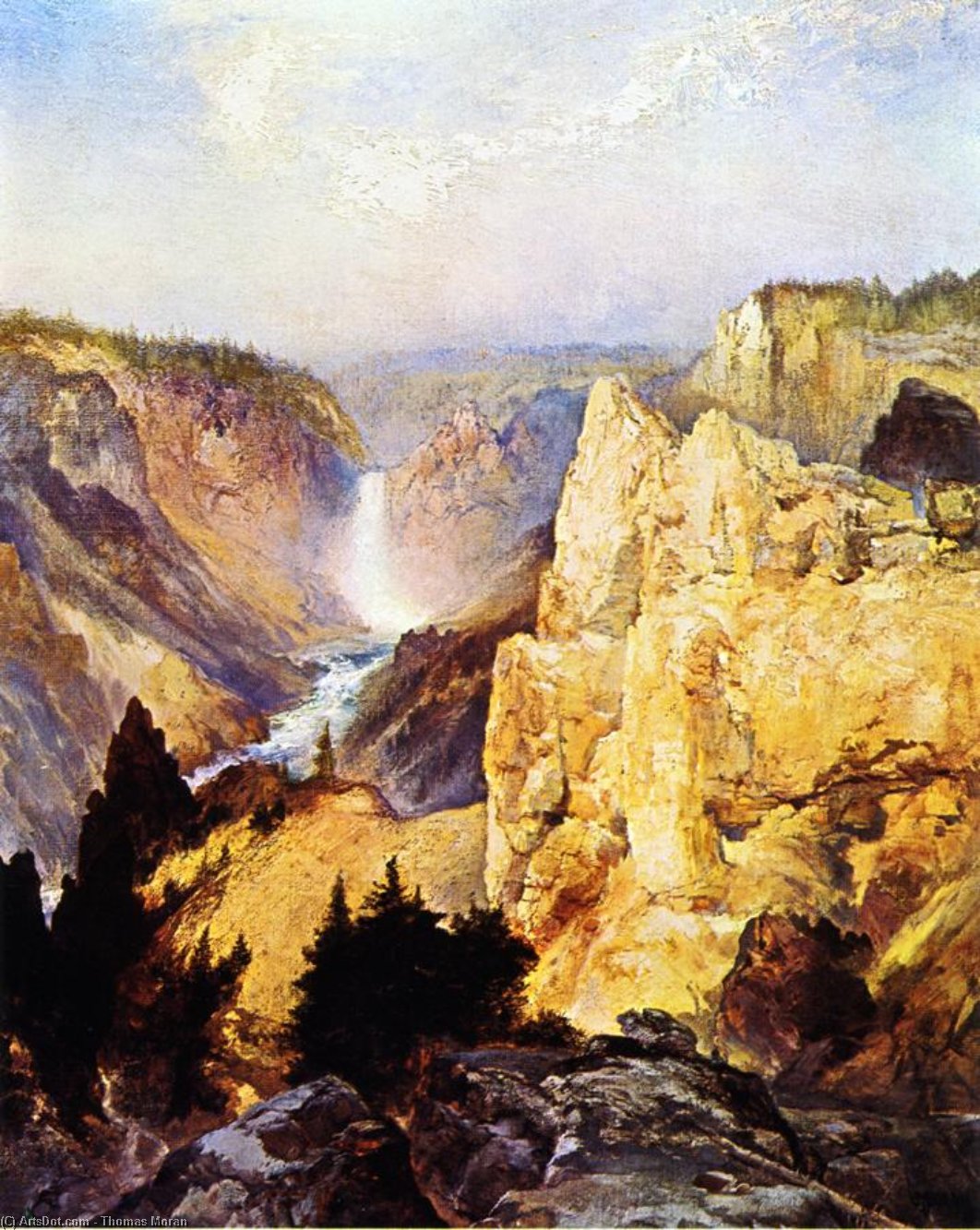 Wikioo.org - The Encyclopedia of Fine Arts - Painting, Artwork by Thomas Moran - Grand Canyon of the Yellowstone