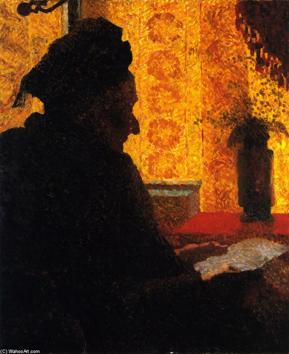 Wikioo.org - The Encyclopedia of Fine Arts - Painting, Artwork by Jean Edouard Vuillard - Grandmother Michaud in Silhouette