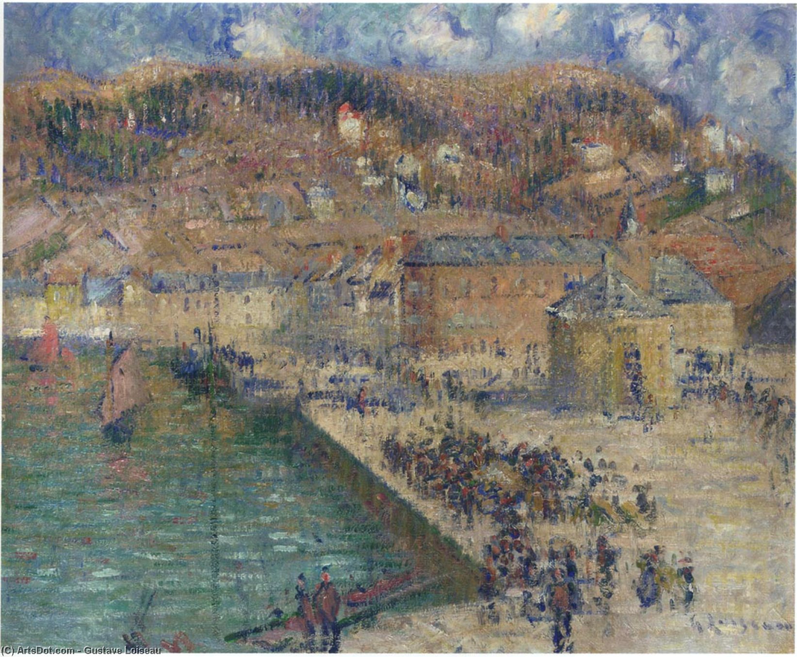 Wikioo.org - The Encyclopedia of Fine Arts - Painting, Artwork by Gustave Loiseau - Grand Quay at Fecamp