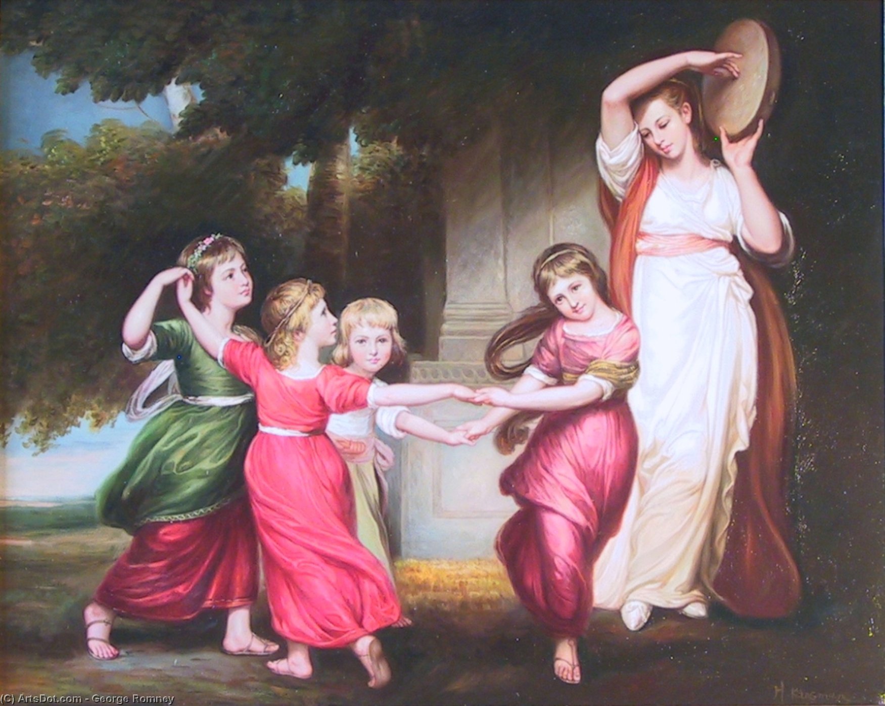 Wikioo.org - The Encyclopedia of Fine Arts - Painting, Artwork by George Romney - Granville Leveson-Gower´s children