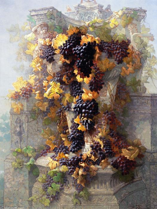 WikiOO.org - Encyclopedia of Fine Arts - Lukisan, Artwork Edwin Deakin - Grapes and Architecture