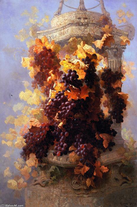 Wikioo.org - The Encyclopedia of Fine Arts - Painting, Artwork by Edwin Deakin - Grapes and Architecture