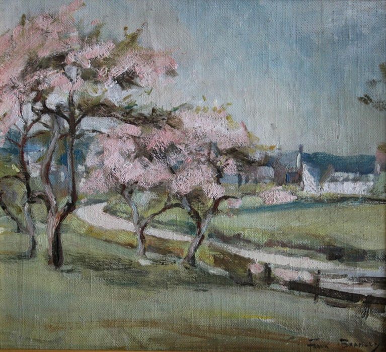 WikiOO.org - Enciklopedija dailės - Tapyba, meno kuriniai Frank Bramley - Grasmer cherry blossom