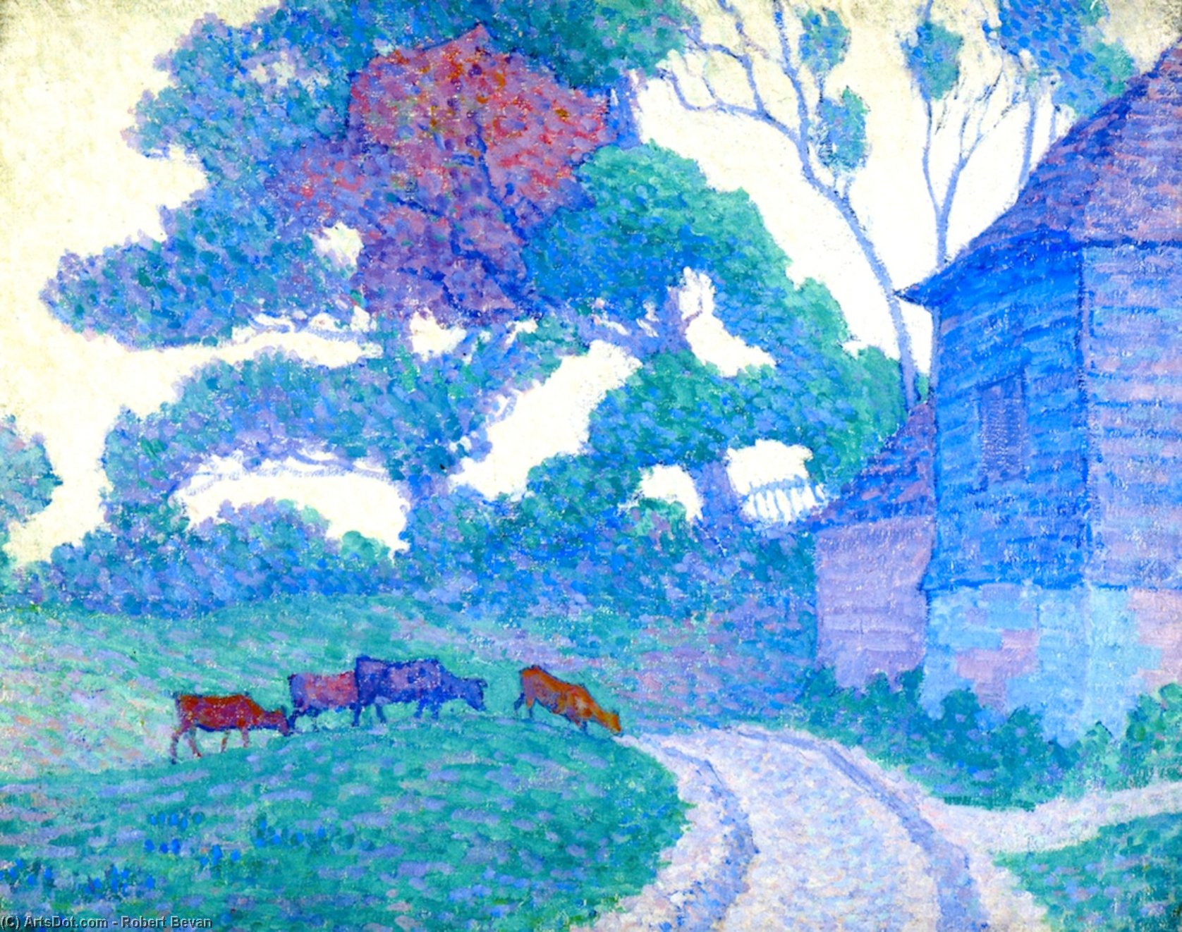 WikiOO.org - Encyclopedia of Fine Arts - Lukisan, Artwork Robert Bevan - Gravelye Farm, Cuckfield