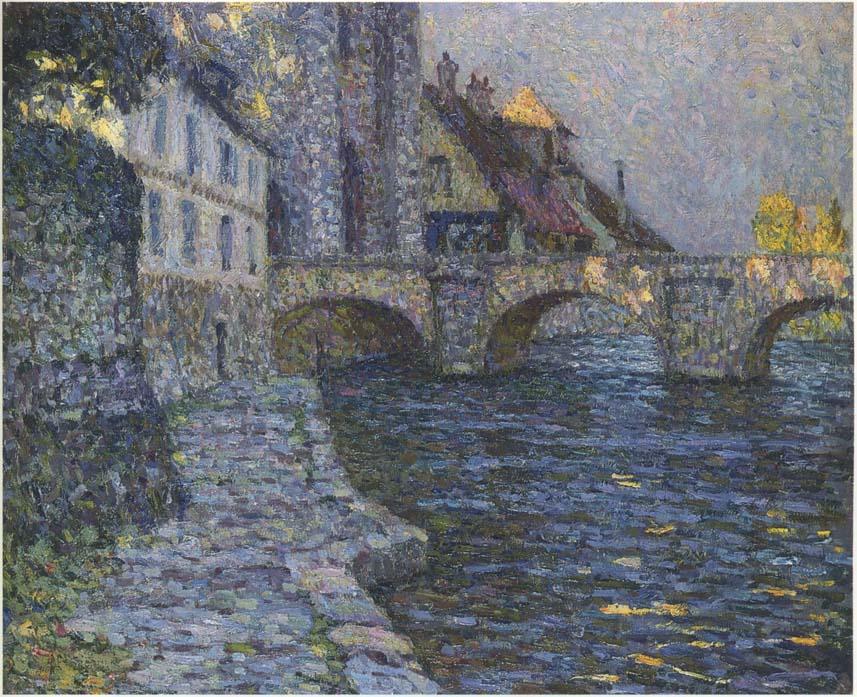 Wikioo.org - The Encyclopedia of Fine Arts - Painting, Artwork by Henri Eugène Augustin Le Sidaner - Gray afternoon at Moret
