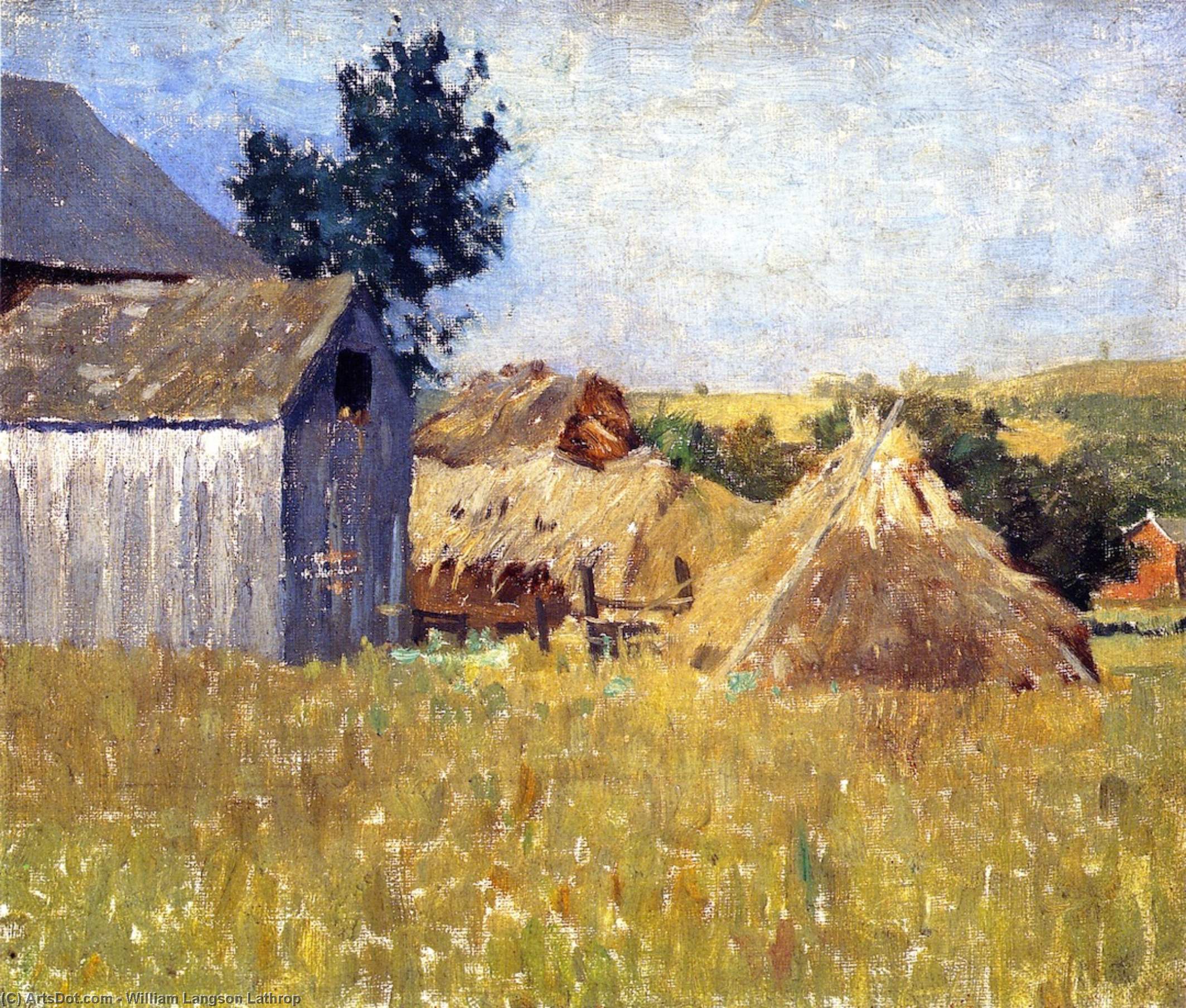 Wikioo.org - The Encyclopedia of Fine Arts - Painting, Artwork by William Langson Lathrop - Gray Barn