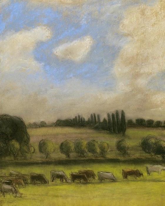 Wikioo.org - The Encyclopedia of Fine Arts - Painting, Artwork by Jozsef Rippl Ronai - Grazing Cows