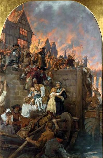 Wikioo.org - สารานุกรมวิจิตรศิลป์ - จิตรกรรม Stanhope Alexander Forbes - The Great Fire Of London