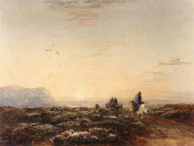 Wikioo.org - The Encyclopedia of Fine Arts - Painting, Artwork by David Cox - Great Orme Head from the Mouth of the Conwy, North Wales