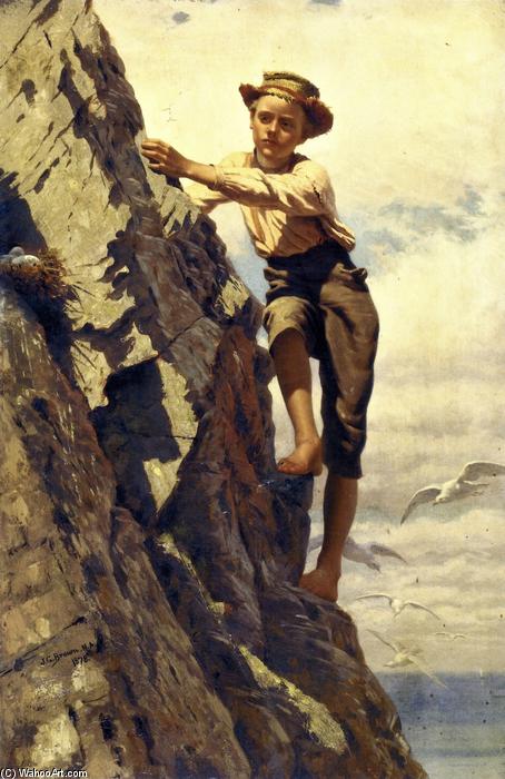 Wikioo.org - The Encyclopedia of Fine Arts - Painting, Artwork by John George Brown - Great Risk for Small Gains