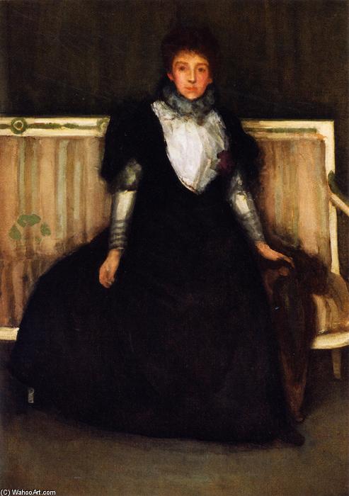 Wikioo.org - The Encyclopedia of Fine Arts - Painting, Artwork by James Abbott Mcneill Whistler - Green and Violet: Mrs. Walter Sickert