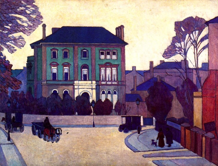Wikioo.org - The Encyclopedia of Fine Arts - Painting, Artwork by Robert Bevan - The Green House, St. John's Wood