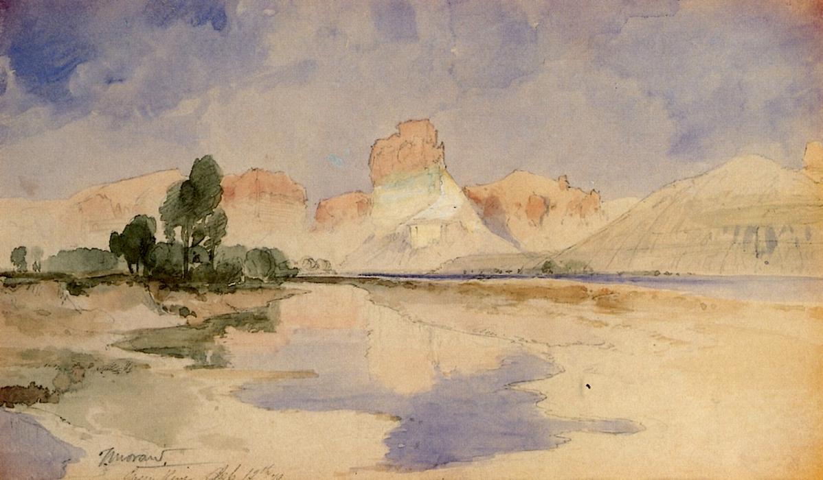 Wikioo.org - The Encyclopedia of Fine Arts - Painting, Artwork by Thomas Moran - Green River, Wyoming