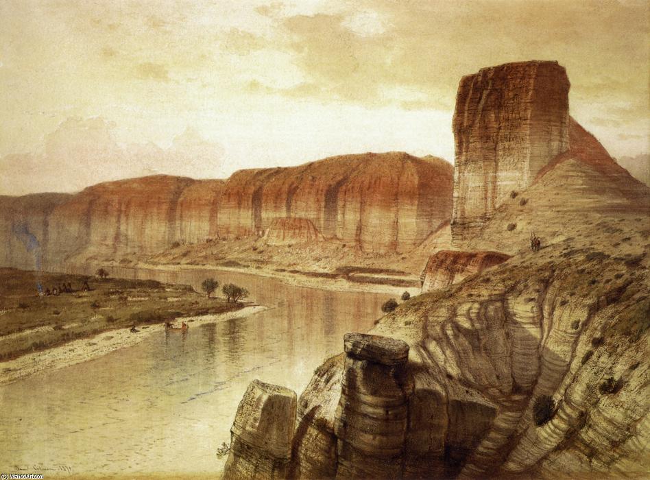 Wikioo.org - The Encyclopedia of Fine Arts - Painting, Artwork by Samuel Colman - The Green River, Wyoming