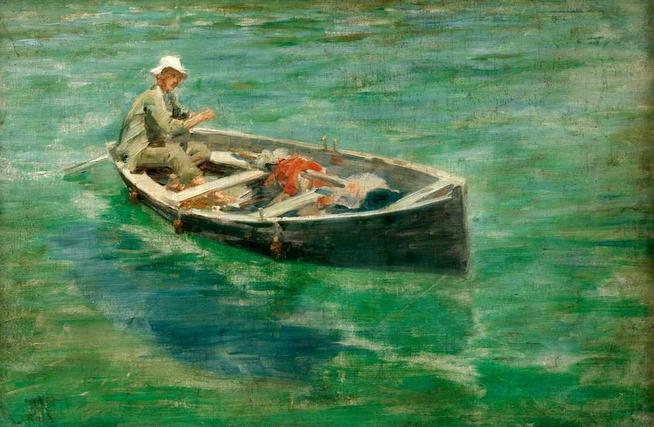Wikioo.org – L'Encyclopédie des Beaux Arts - Peinture, Oeuvre de Henry Scott Tuke - vert les eaux