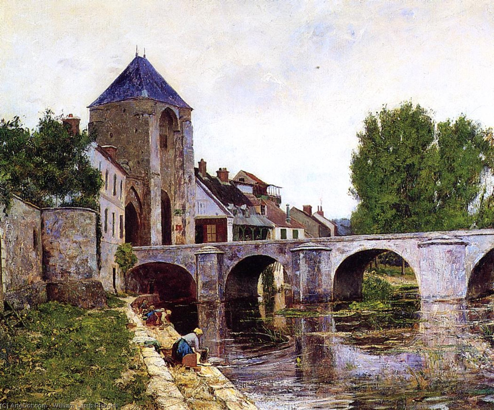 Wikioo.org - The Encyclopedia of Fine Arts - Painting, Artwork by William Lamb Picknell - Grey Day, Moret