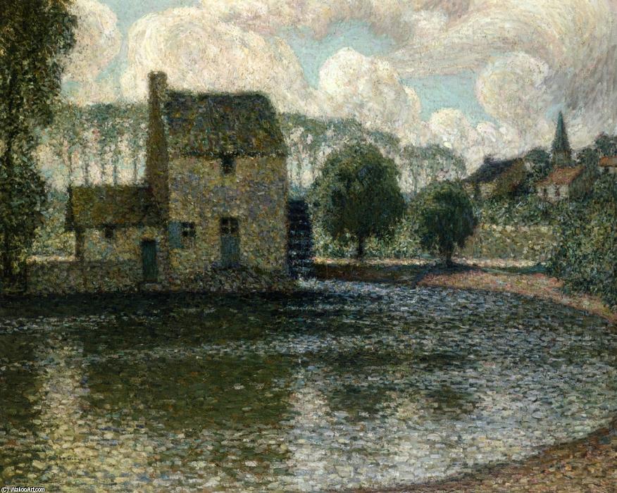 Wikioo.org - The Encyclopedia of Fine Arts - Painting, Artwork by Henri Eugène Augustin Le Sidaner - The Grey Mill, Montreuil-Bellay