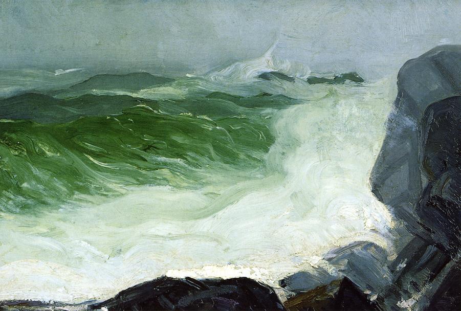 Wikioo.org – La Enciclopedia de las Bellas Artes - Pintura, Obras de arte de George Wesley Bellows - el gris mar