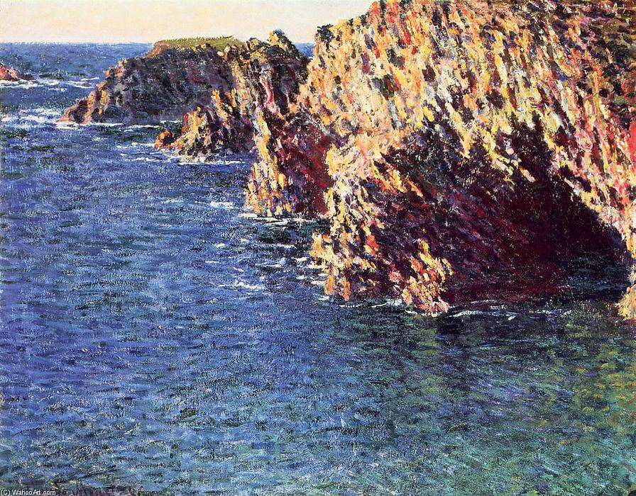Wikioo.org – La Enciclopedia de las Bellas Artes - Pintura, Obras de arte de Claude Monet - La Gruta de Puerto Domois