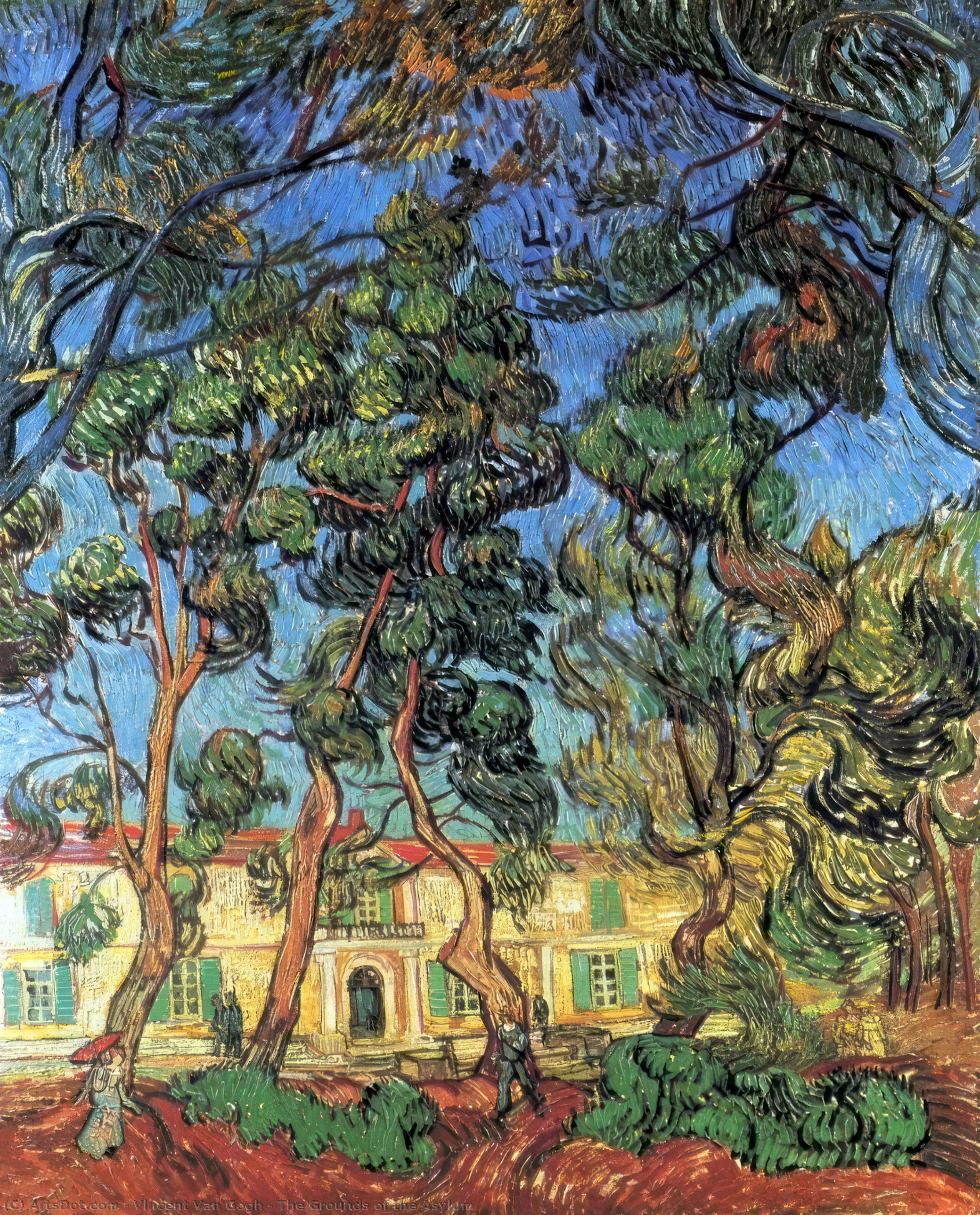 Wikioo.org - The Encyclopedia of Fine Arts - Painting, Artwork by Vincent Van Gogh - The Grounds of the Asylum