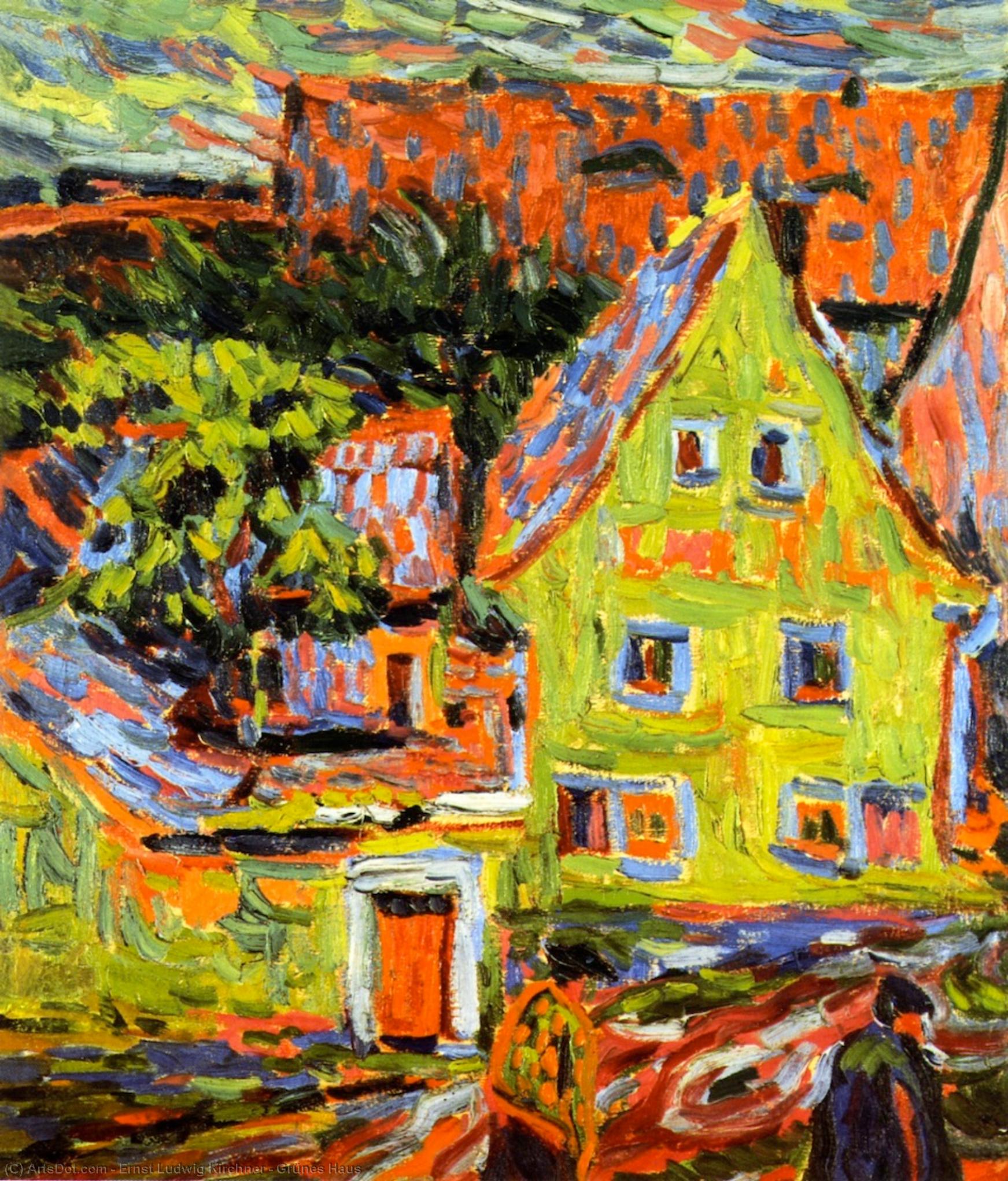 Wikioo.org - The Encyclopedia of Fine Arts - Painting, Artwork by Ernst Ludwig Kirchner - Grünes Haus
