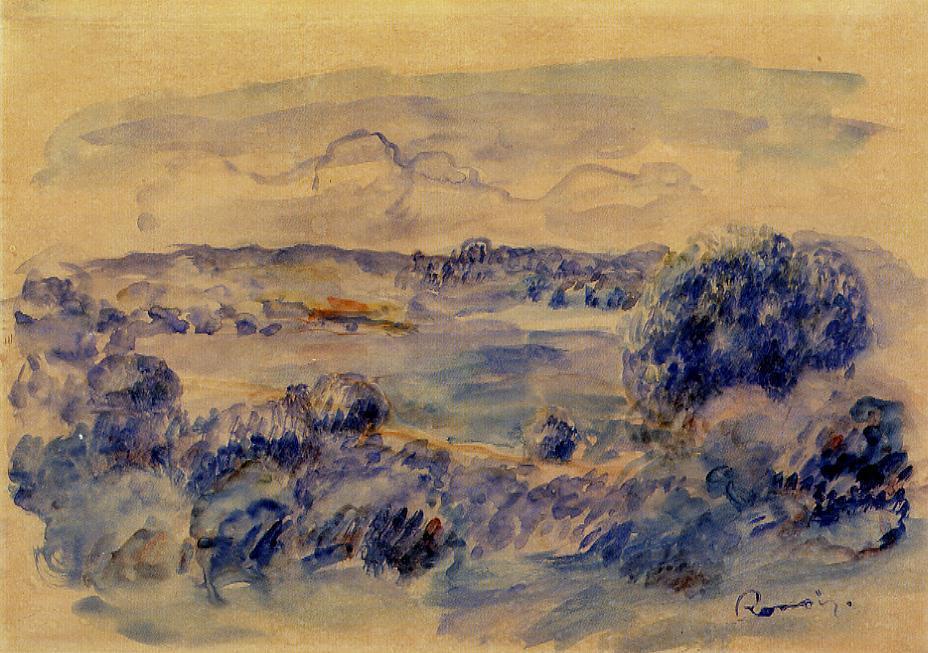 Wikioo.org - สารานุกรมวิจิตรศิลป์ - จิตรกรรม Pierre-Auguste Renoir - Guernsey Landscape