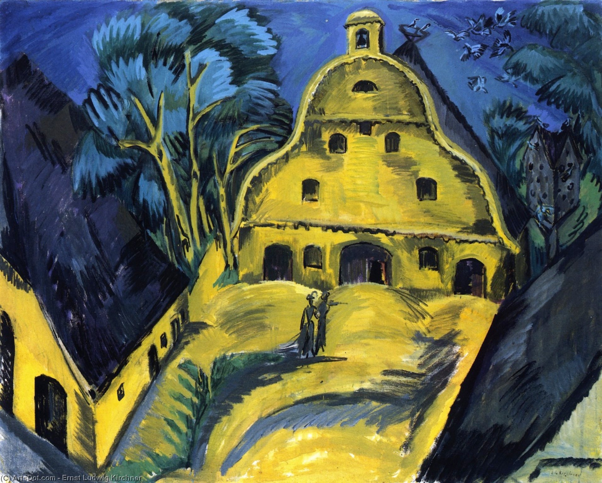 Wikioo.org - The Encyclopedia of Fine Arts - Painting, Artwork by Ernst Ludwig Kirchner - Gut Staberhof, Fahmarn I