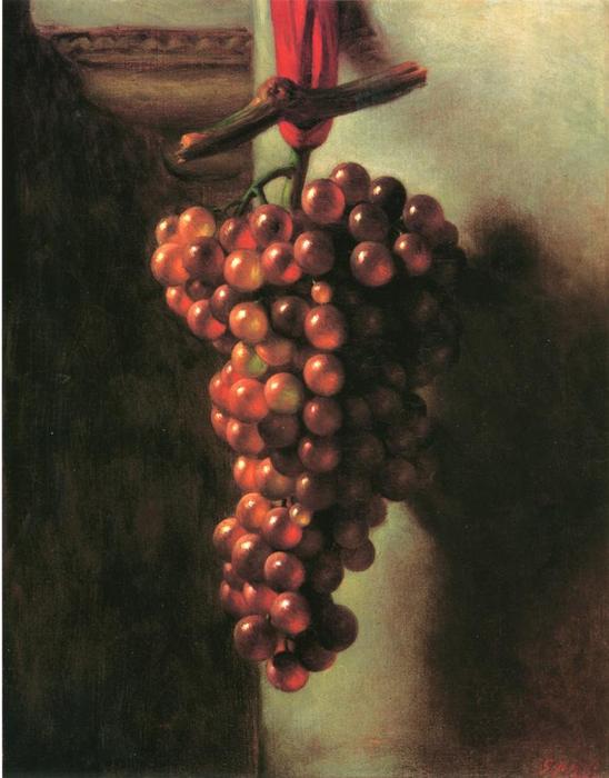 Wikioo.org - The Encyclopedia of Fine Arts - Painting, Artwork by George Henry Hall - Hanging Grapes