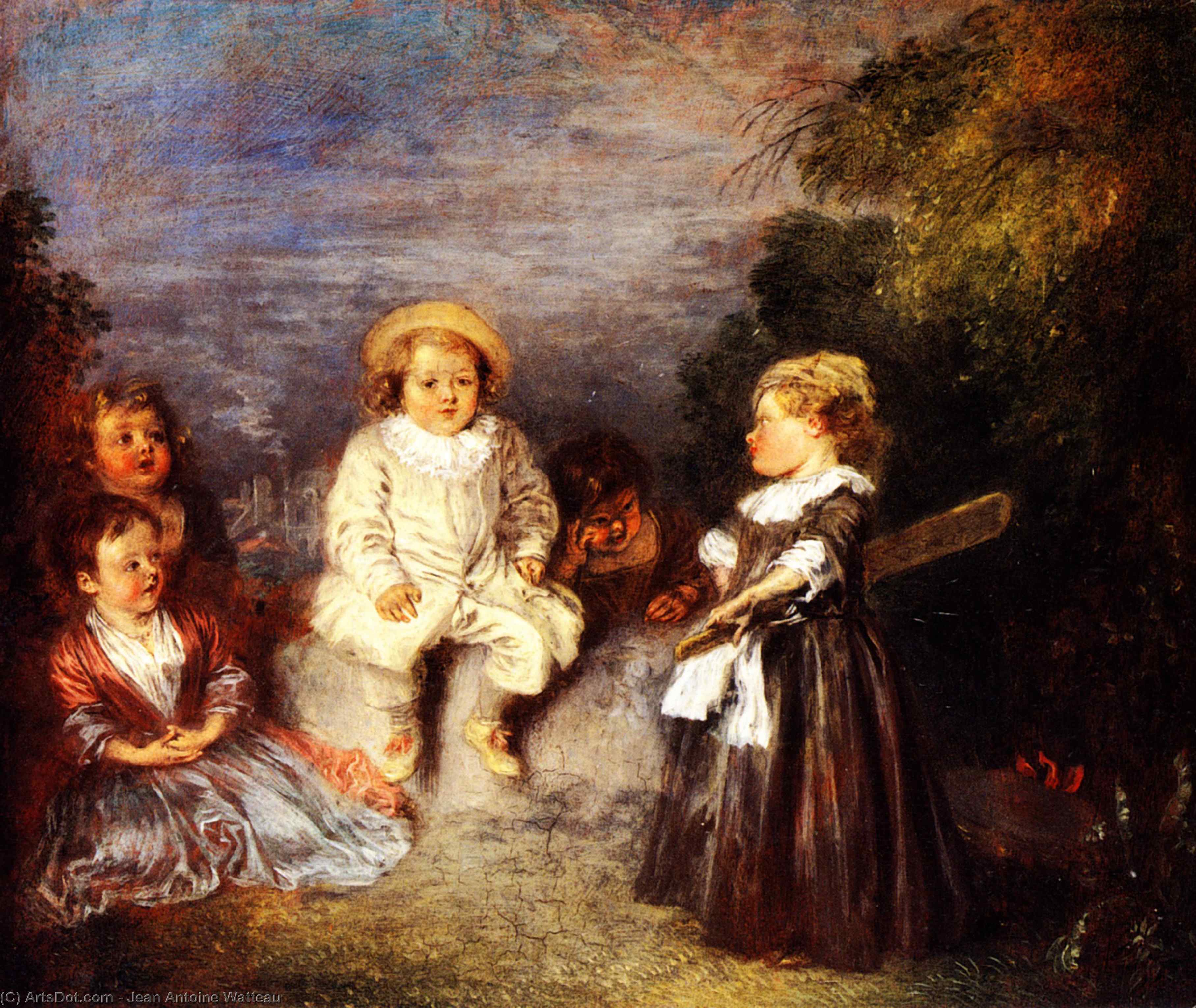 WikiOO.org - Encyclopedia of Fine Arts - Lukisan, Artwork Jean Antoine Watteau - The Happy Day