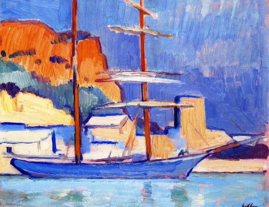 Wikioo.org - Encyklopedia Sztuk Pięknych - Malarstwo, Grafika Samuel John Peploe - The Harbor at Cassis