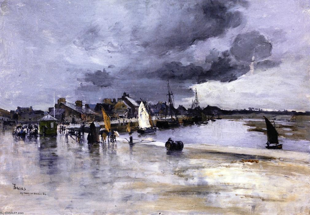 Wikioo.org - The Encyclopedia of Fine Arts - Painting, Artwork by Frank Myers Boggs - Harbor at St. Vaast, The Hague