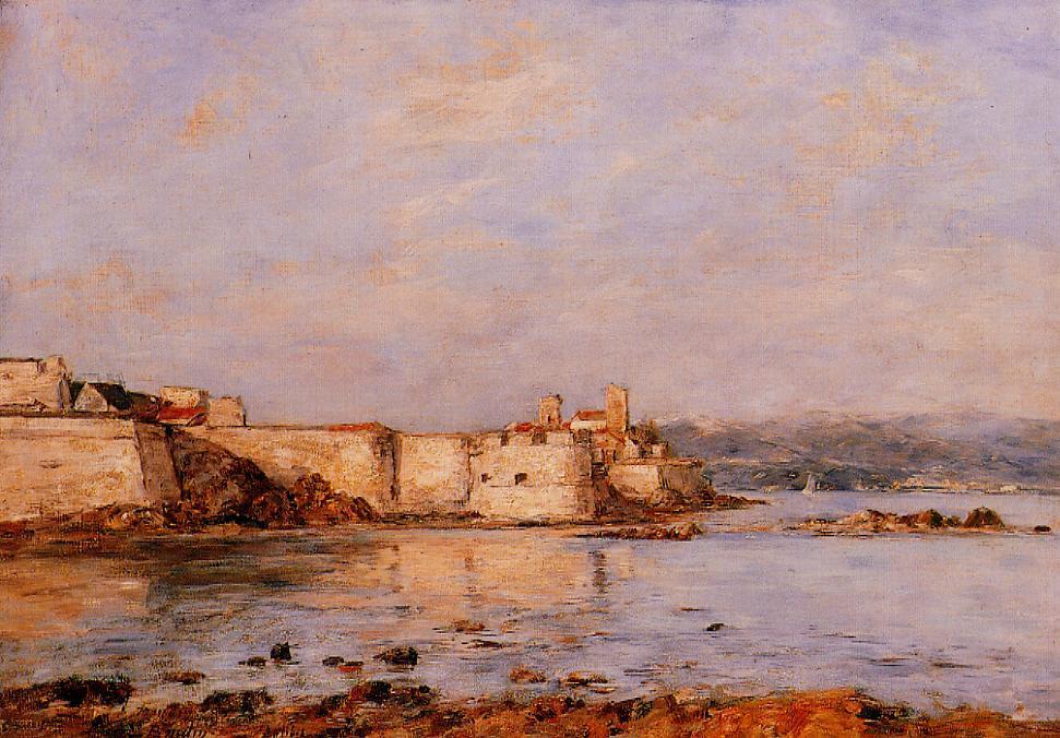 Wikioo.org – La Enciclopedia de las Bellas Artes - Pintura, Obras de arte de Eugène Louis Boudin - El puerto de Antibes