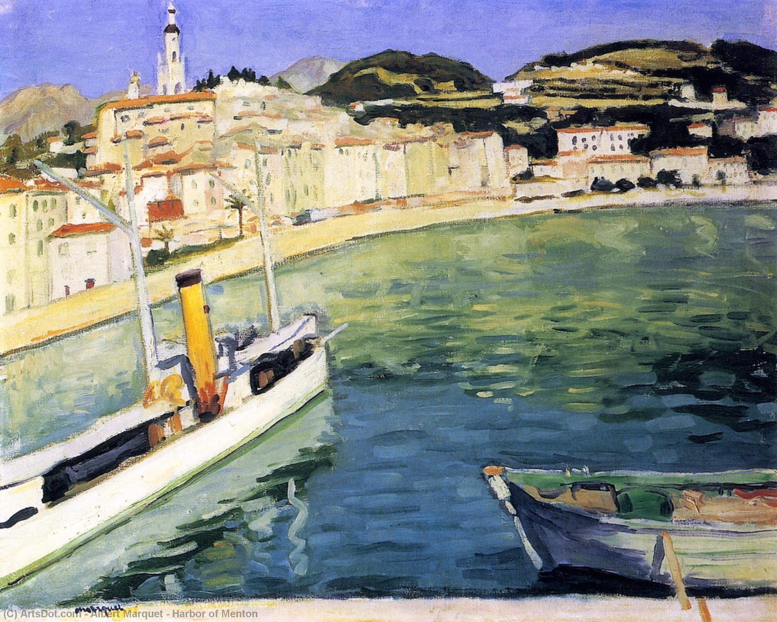Wikioo.org - The Encyclopedia of Fine Arts - Painting, Artwork by Albert Marquet - Harbor of Menton