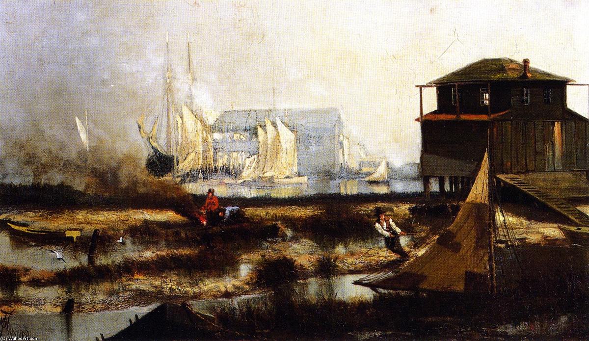 WikiOO.org - Encyclopedia of Fine Arts - Lukisan, Artwork Henry Ossawa Tanner - Harbor Scene