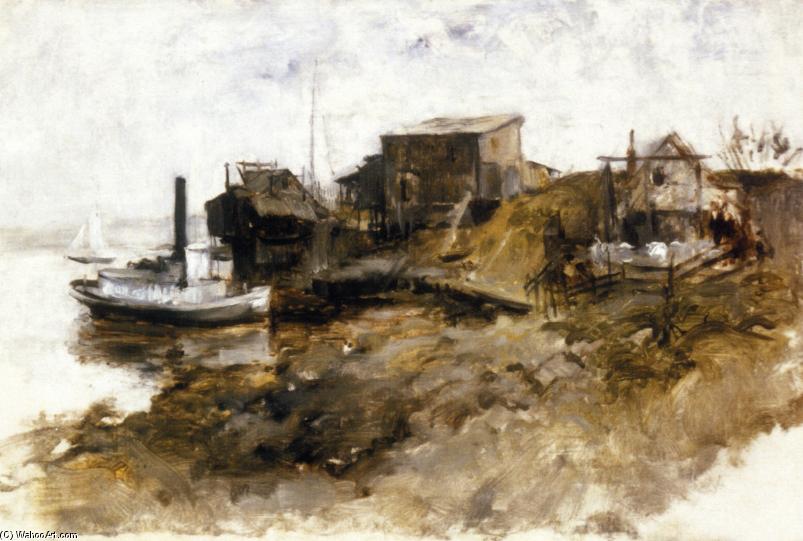 Wikioo.org - The Encyclopedia of Fine Arts - Painting, Artwork by John Henry Twachtman - Harbor View