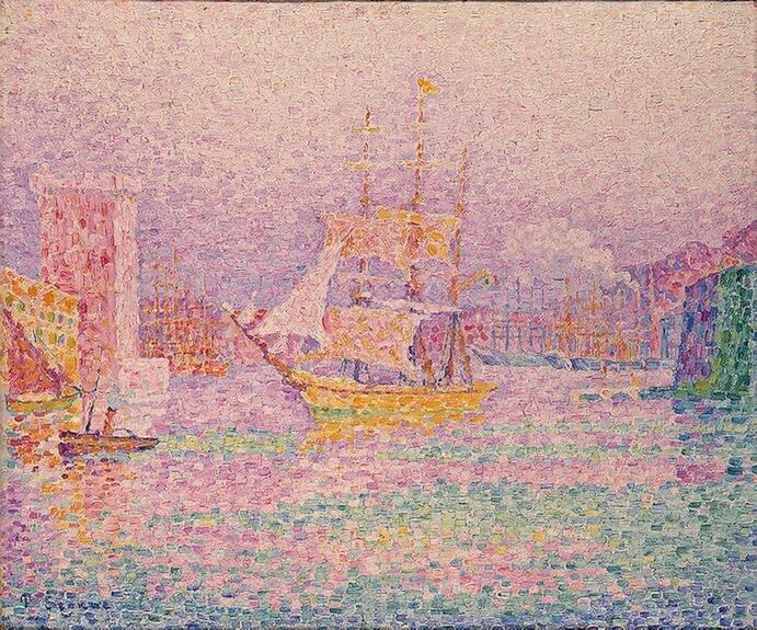 Wikioo.org - The Encyclopedia of Fine Arts - Painting, Artwork by Paul Signac - The Harbour at Marseille