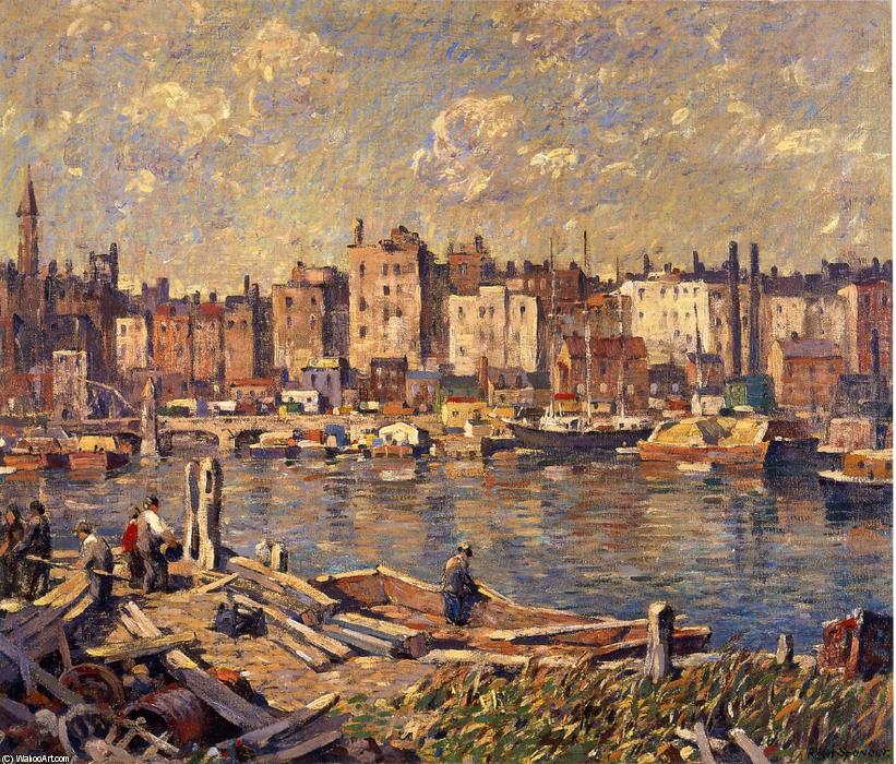 Wikioo.org - The Encyclopedia of Fine Arts - Painting, Artwork by Robert Spencer - Harlem River