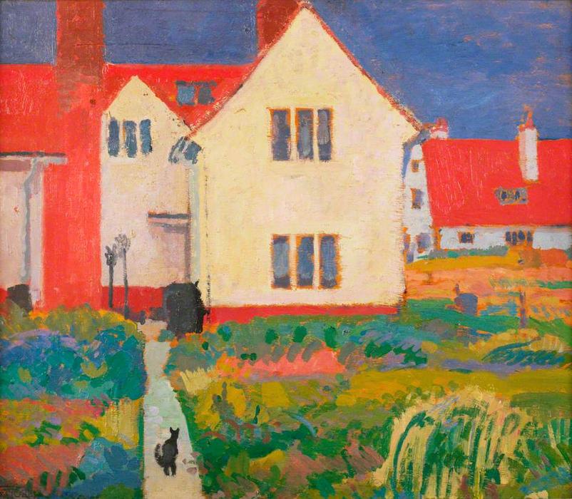 Wikioo.org - The Encyclopedia of Fine Arts - Painting, Artwork by Spencer Frederick Gore - Harold Gilman's House at Letchworth