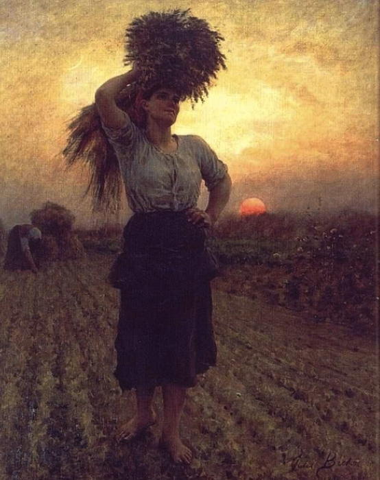 WikiOO.org - Encyclopedia of Fine Arts - Lukisan, Artwork Jules Adolphe Aimé Louis Breton - Harvesters