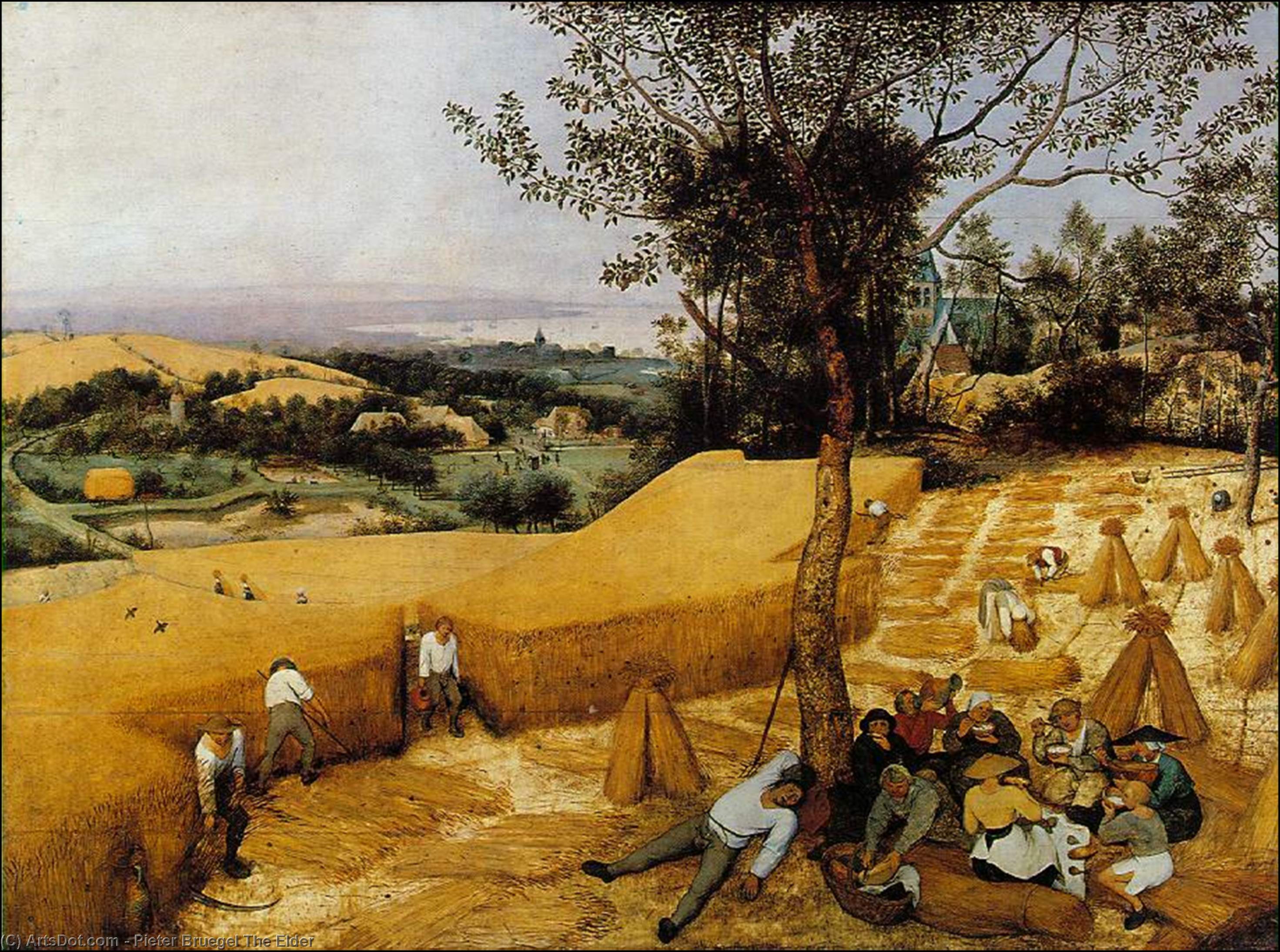 Wikoo.org - موسوعة الفنون الجميلة - اللوحة، العمل الفني Pieter Bruegel The Elder - The Harvesters