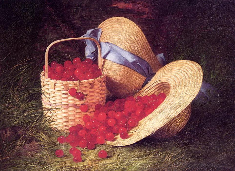 Wikioo.org – La Enciclopedia de las Bellas Artes - Pintura, Obras de arte de Robert Spear Dunning - Cosecha de cerezas