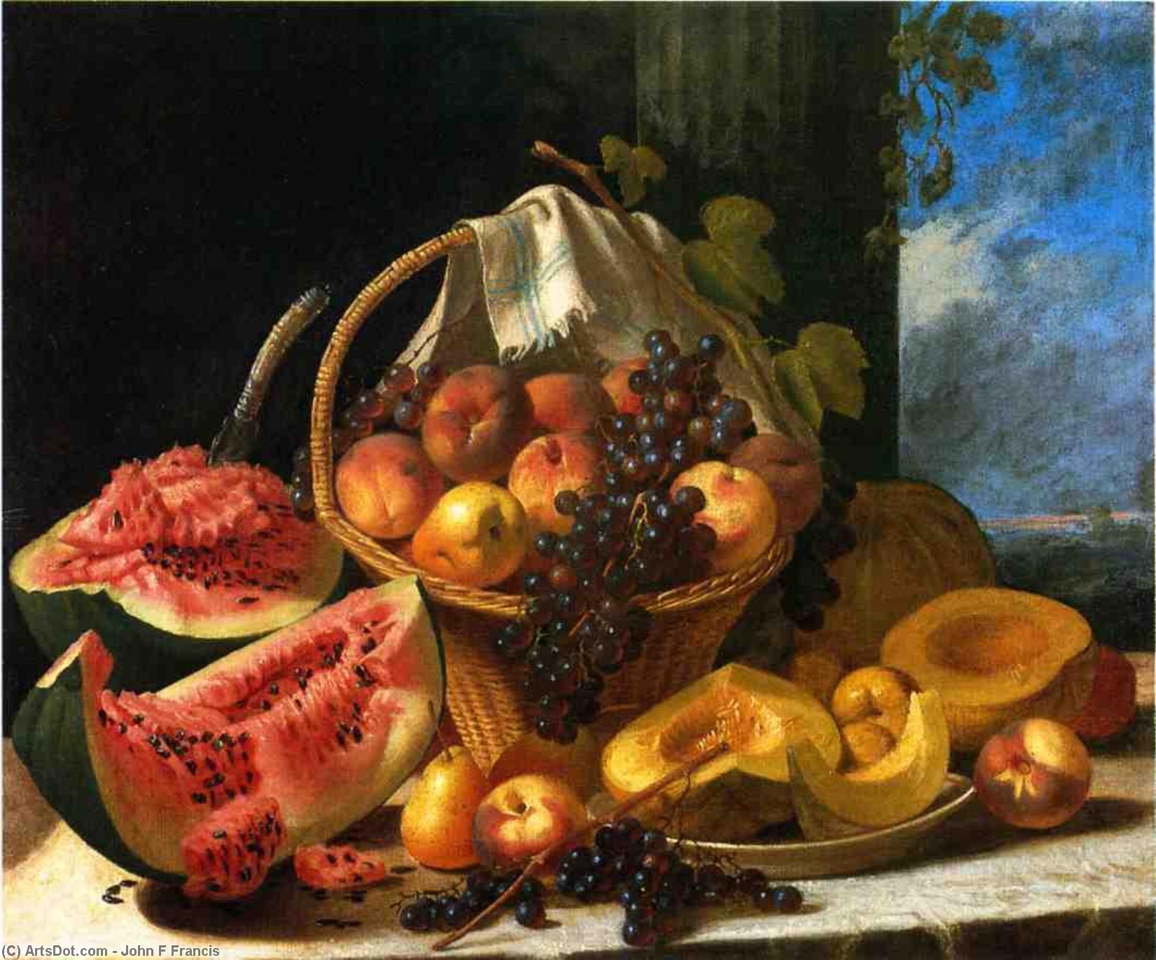 Wikioo.org - สารานุกรมวิจิตรศิลป์ - จิตรกรรม John F Francis - Harvest of Plenty