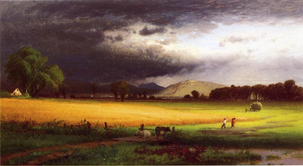 Wikioo.org - The Encyclopedia of Fine Arts - Painting, Artwork by William Hart - Harvest Scene - Valley of the Delaware
