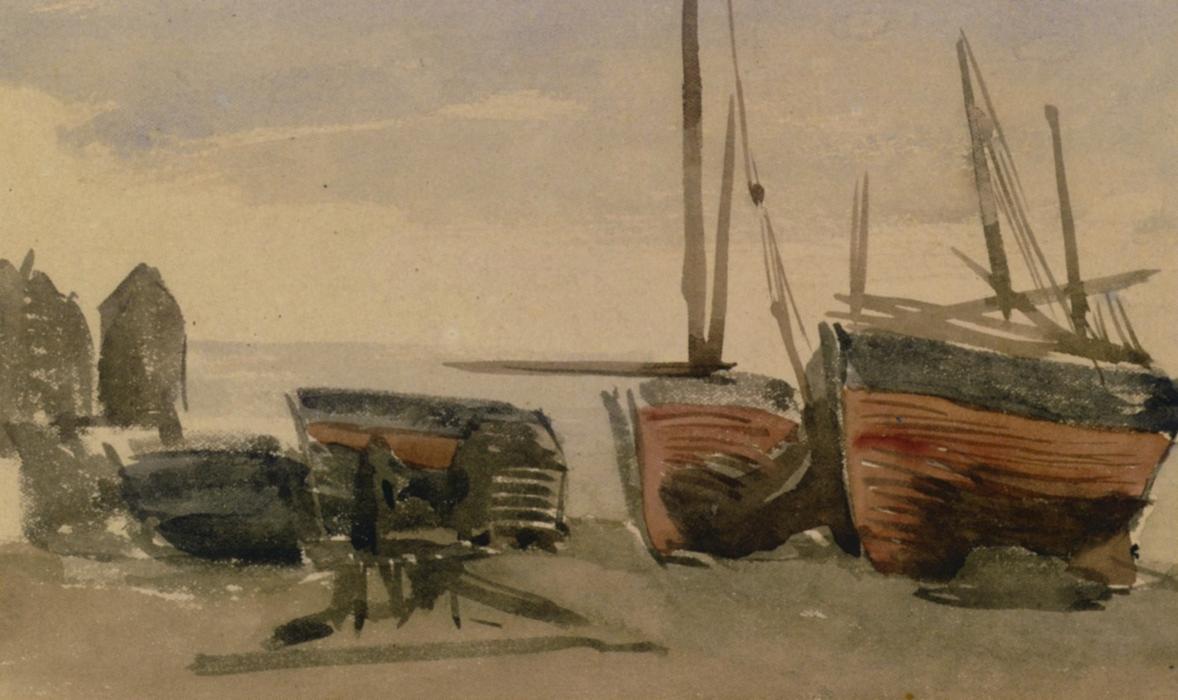 WikiOO.org – 美術百科全書 - 繪畫，作品 James Abbott Mcneill Whistler - 黑斯廷斯：钓鱼船